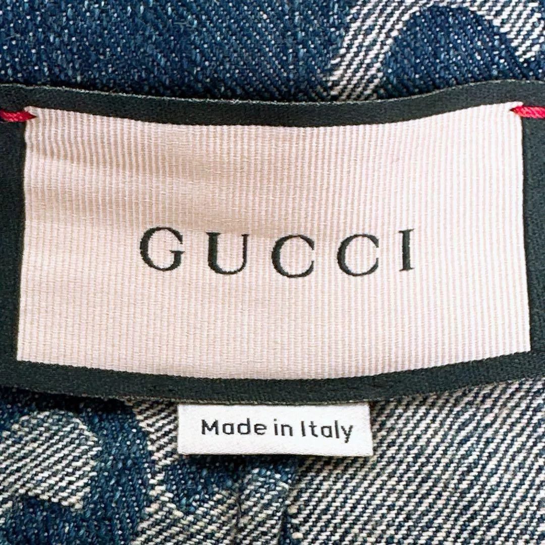 Gucci Gucci Double G Print Denim Shorts Size 42" / US 20 - 5 Thumbnail