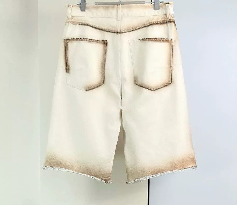 Dior Dior Beige Raw Hem Denim Shorts Size 38" / US 16 / IT 52 - 2 Thumbnail