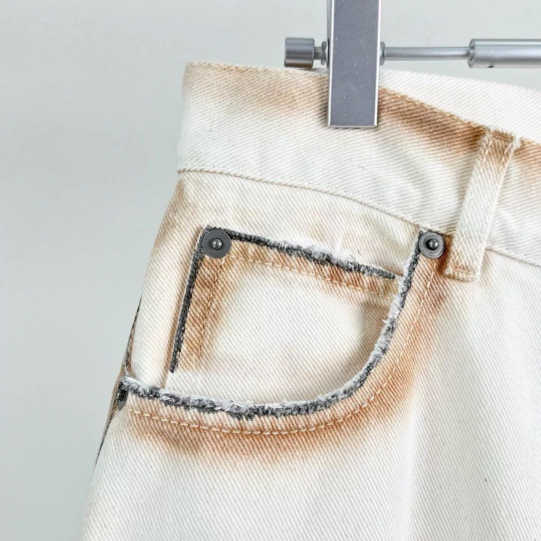 Dior Dior Beige Raw Hem Denim Shorts Size 38" / US 16 / IT 52 - 3 Thumbnail
