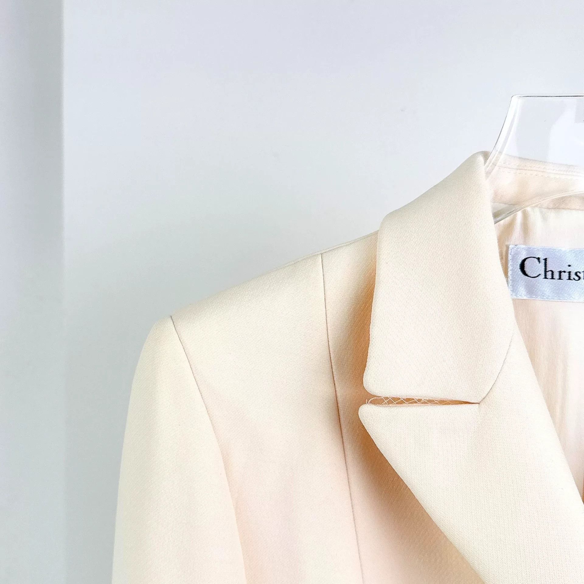 Dior Dior Beige Wool Women's Blazer Size XXS / US 00 / IT 34 - 4 Thumbnail