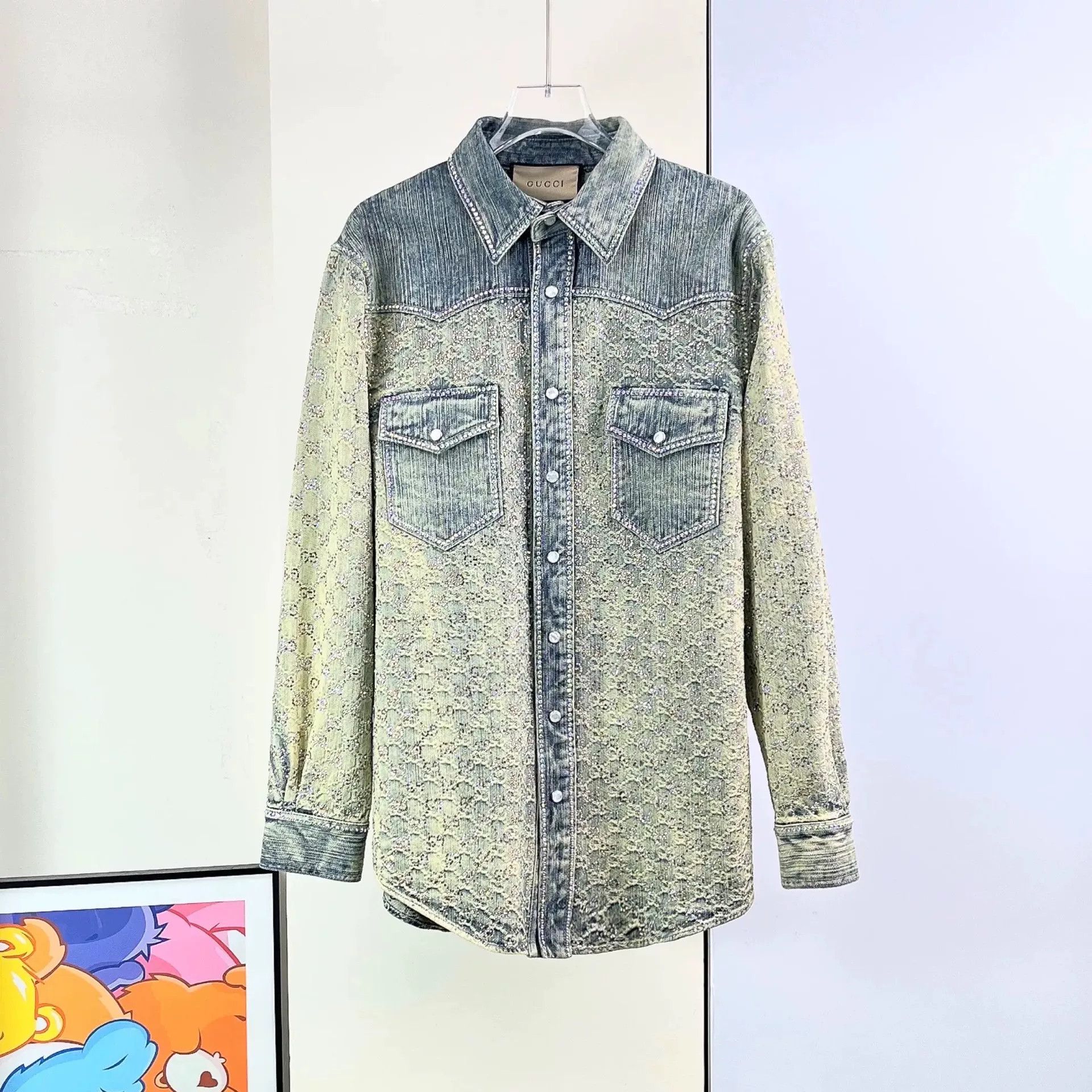Gucci Gucci Heavy Embellished Jacquard Denim Jacket Size M / US 6-8 / IT 42-44 - 4 Thumbnail