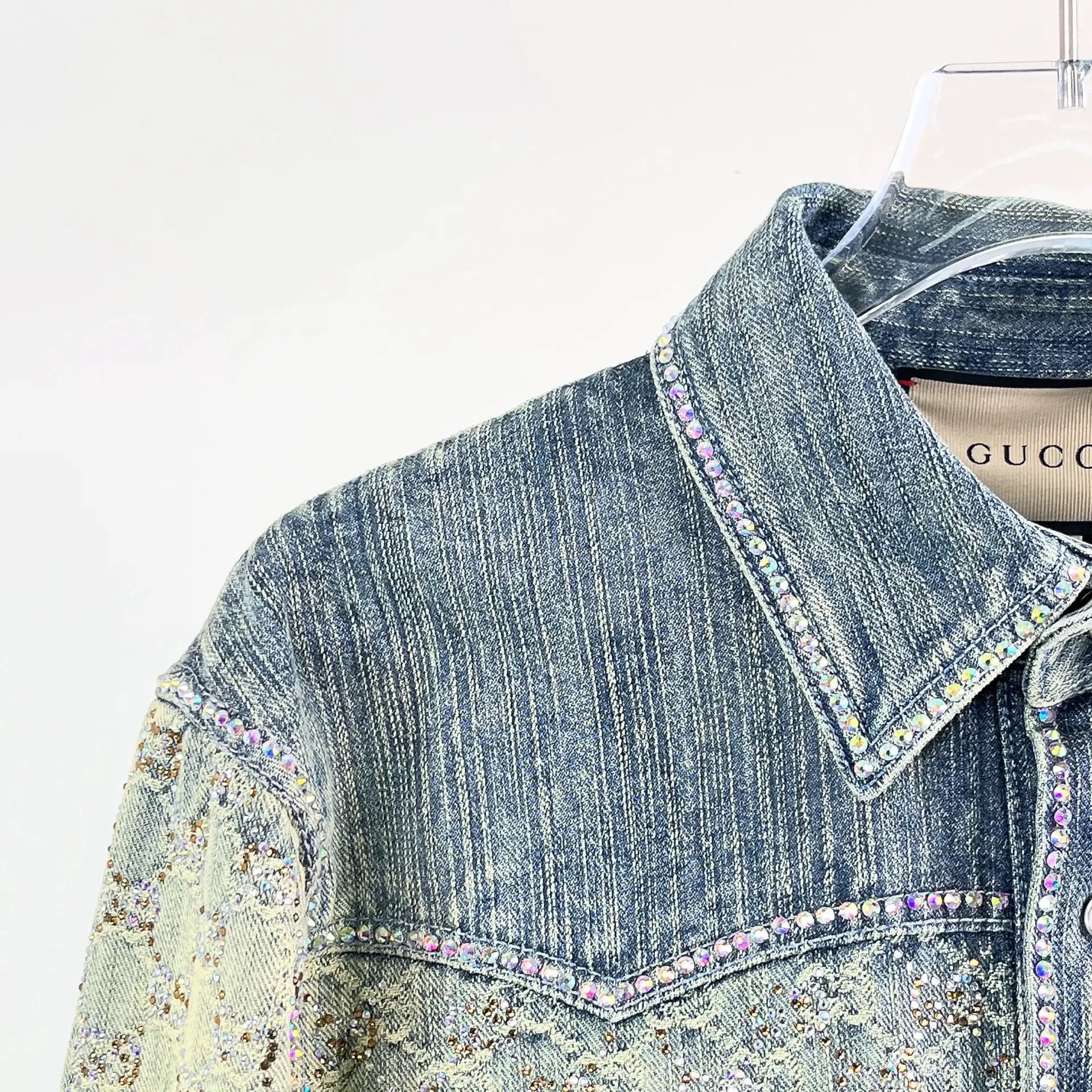 Gucci Gucci Heavy Embellished Jacquard Denim Jacket Size M / US 6-8 / IT 42-44 - 6 Thumbnail