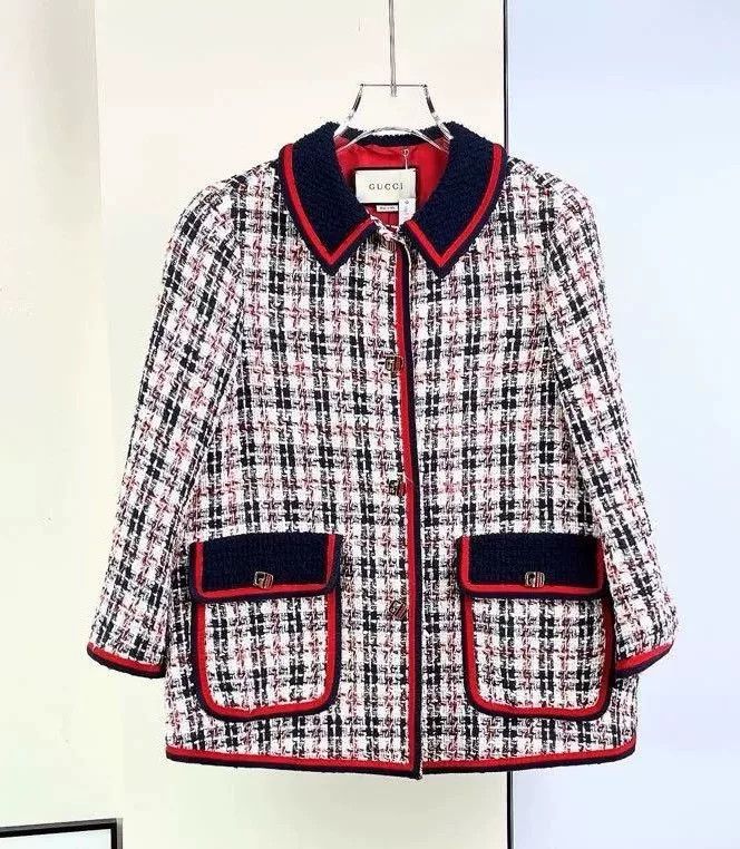 Gucci Gucci Two-Pocket Tweed Jacket Size S / US 4 / IT 40 - 2 Thumbnail