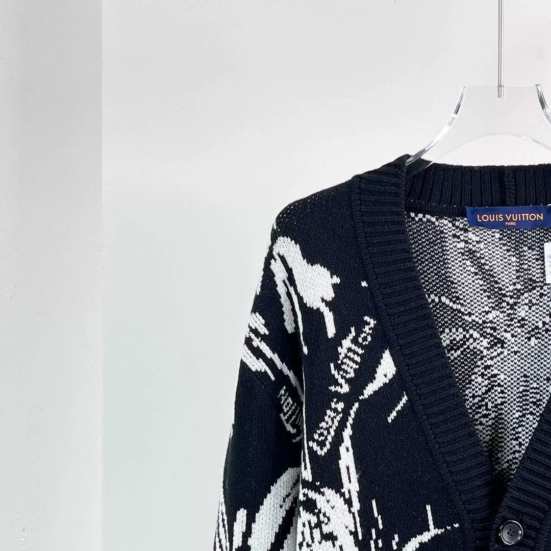 Louis Vuitton LV Wool Coat with Leaf Branch Pattern Size US L / EU 52-54 / 3 - 4 Thumbnail