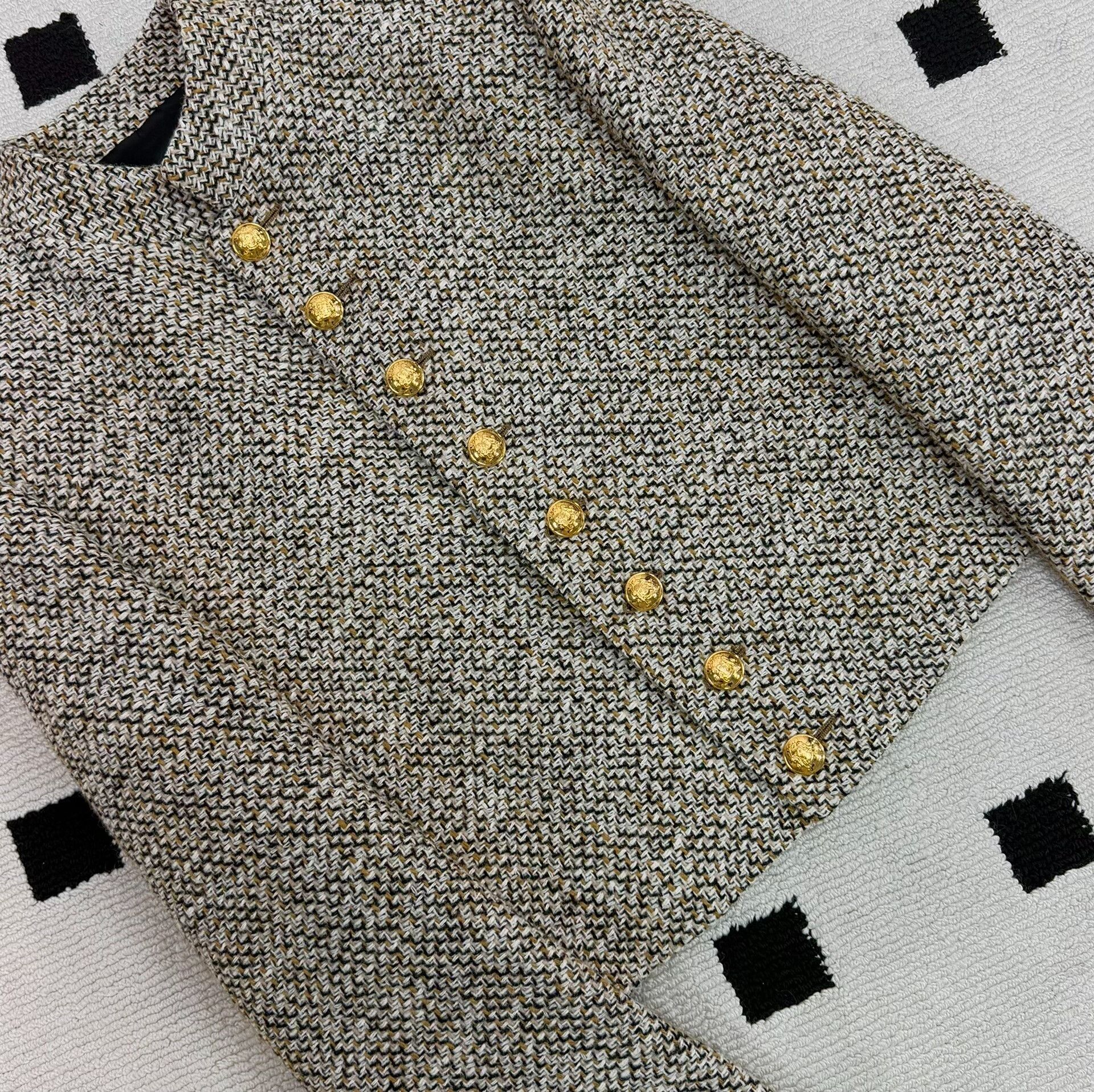 Celine Celine Gold Button Stand Collar Woven Coat Size S / US 4 / IT 40 - 5 Thumbnail