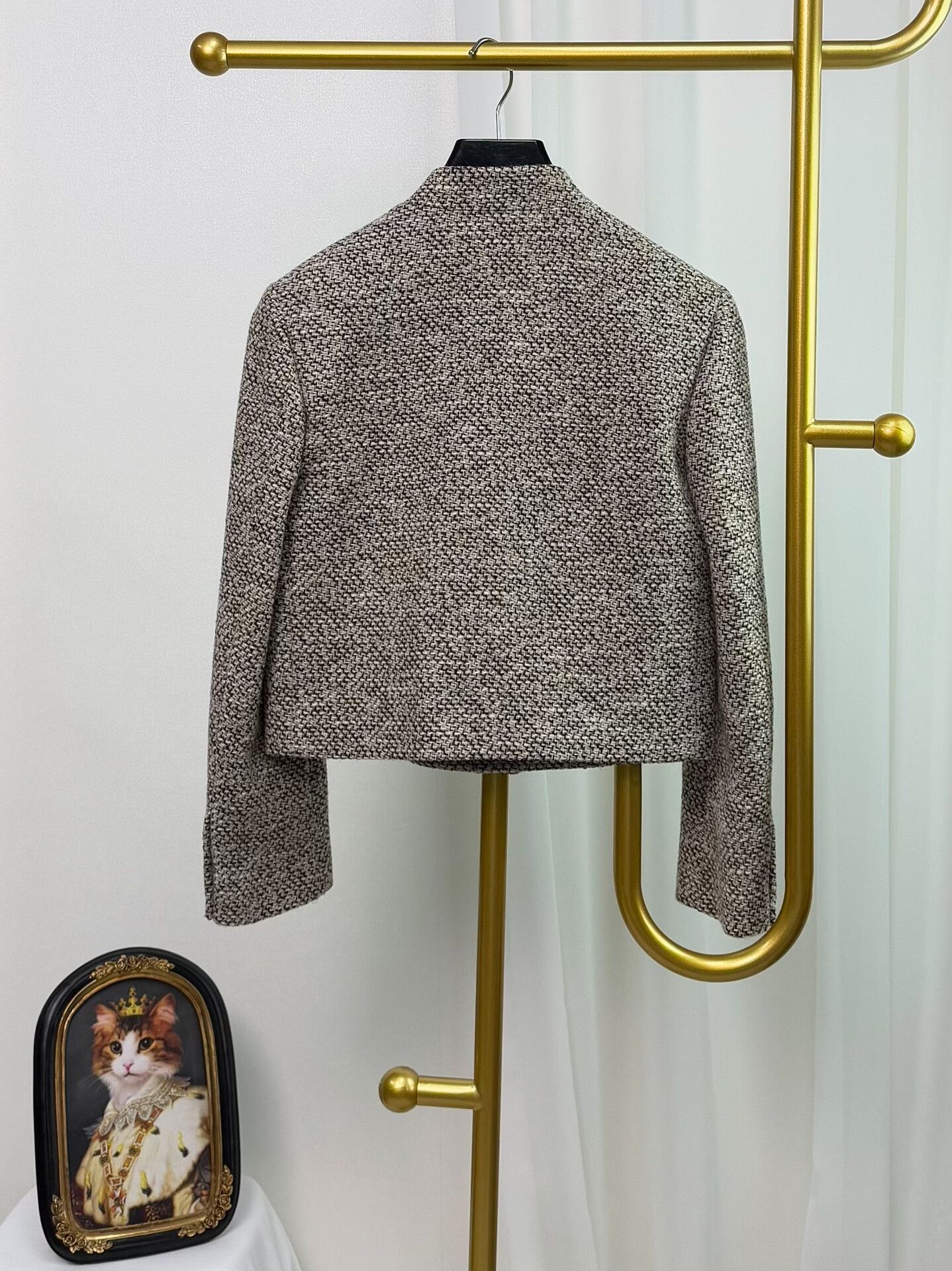 Celine Celine Gold Button Stand Collar Woven Coat Size S / US 4 / IT 40 - 3 Thumbnail