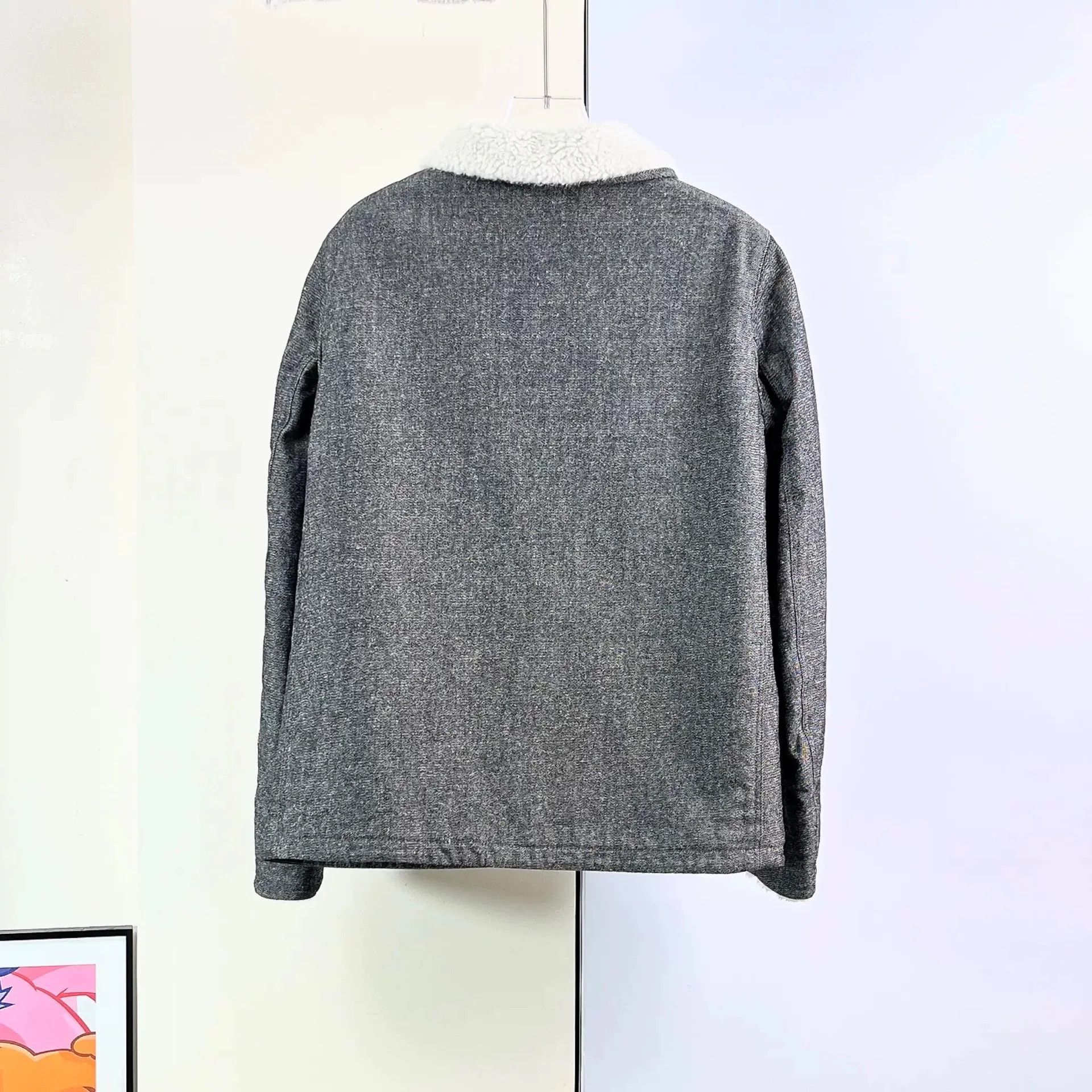 Dior Dior Gray Lamb Wool Three-Pocket Coat Size M / US 6-8 / IT 42-44 - 4 Thumbnail