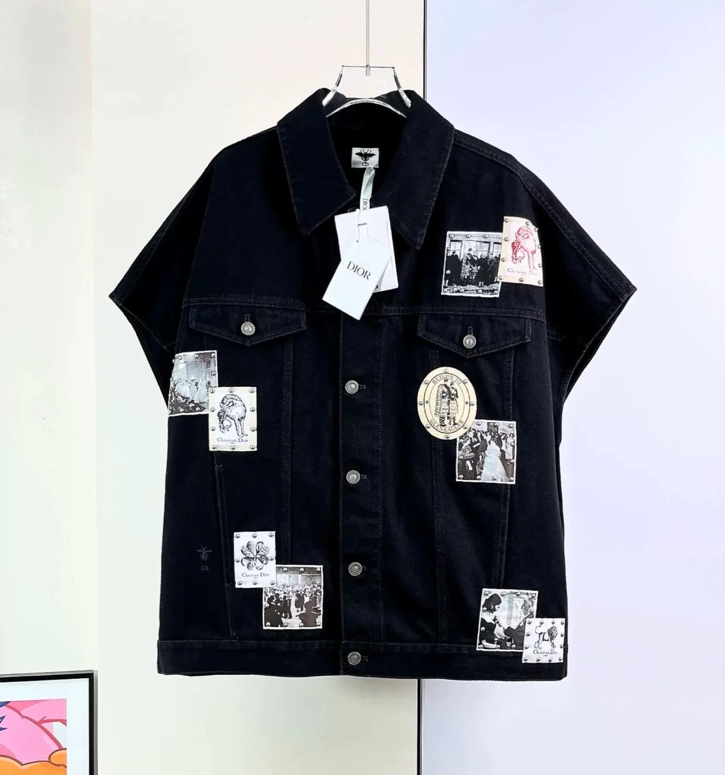 Dior Dior Denim Patch Badge Vest Coat Size S / US 4 / IT 40 - 4 Thumbnail