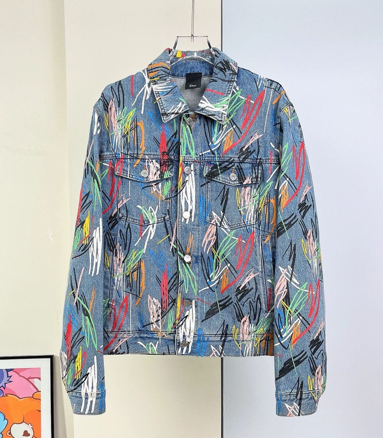 Dior Dior Graffiti Print Denim Jacket Size US S / EU 44-46 / 1 - 2 Thumbnail
