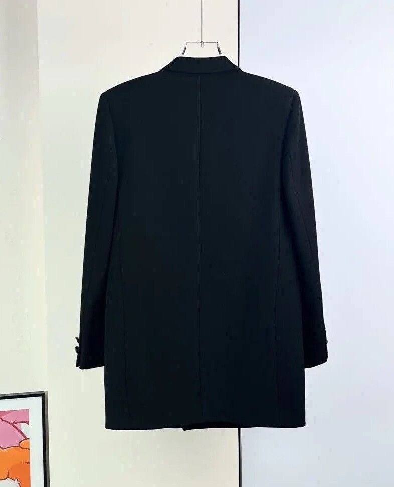 Yves Saint Laurent YSL Black Double-Breasted Blazer Size S / US 4 / IT 40 - 2 Thumbnail