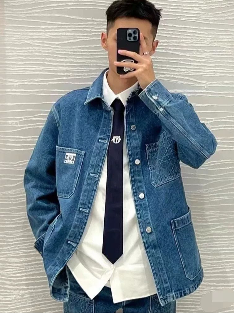 Dior Dior 24 Cannage Four-Pocket Denim Jacket Size US XS / EU 42 / 0 - 2 Thumbnail