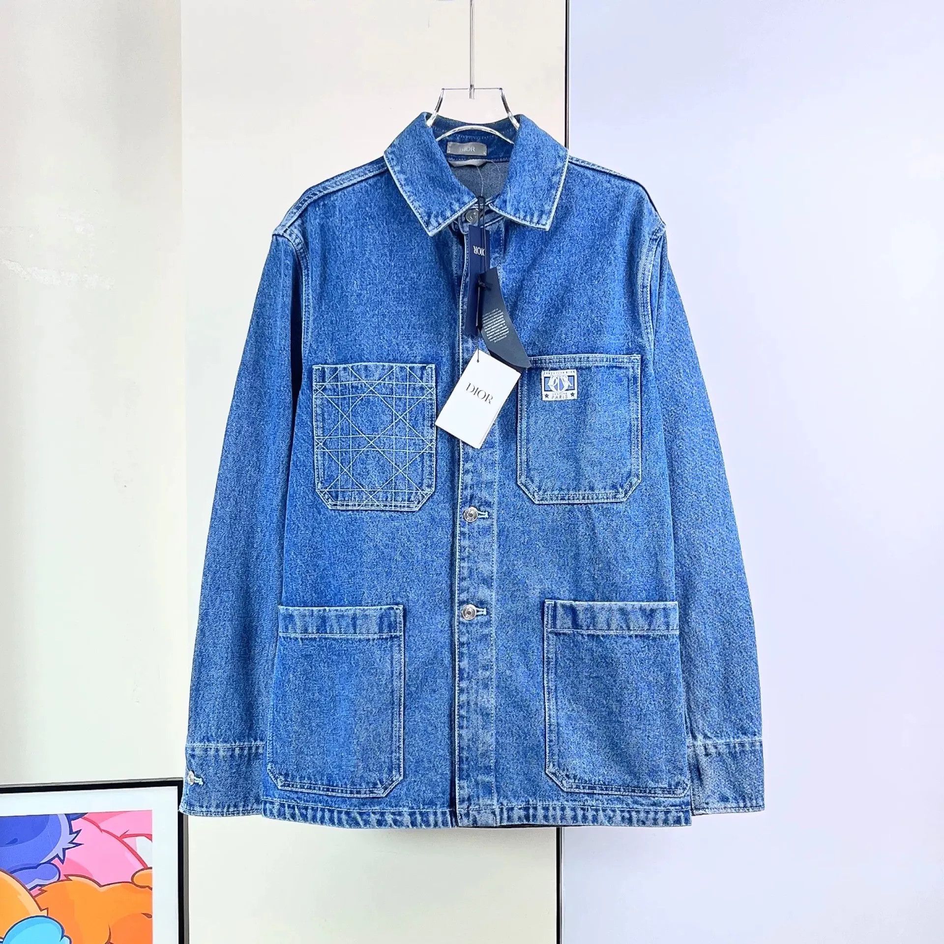Dior Dior 24 Cannage Four-Pocket Denim Jacket Size US XS / EU 42 / 0 - 3 Thumbnail