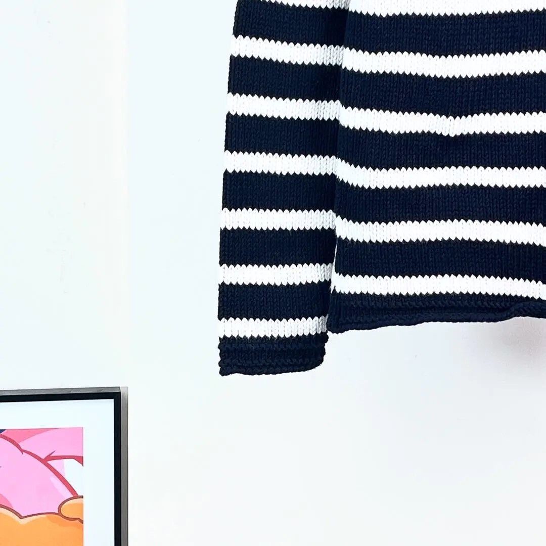 Dior Dior Sailor Collar Striped Knit Sweater Size XXS / US 00 / IT 34 - 4 Thumbnail