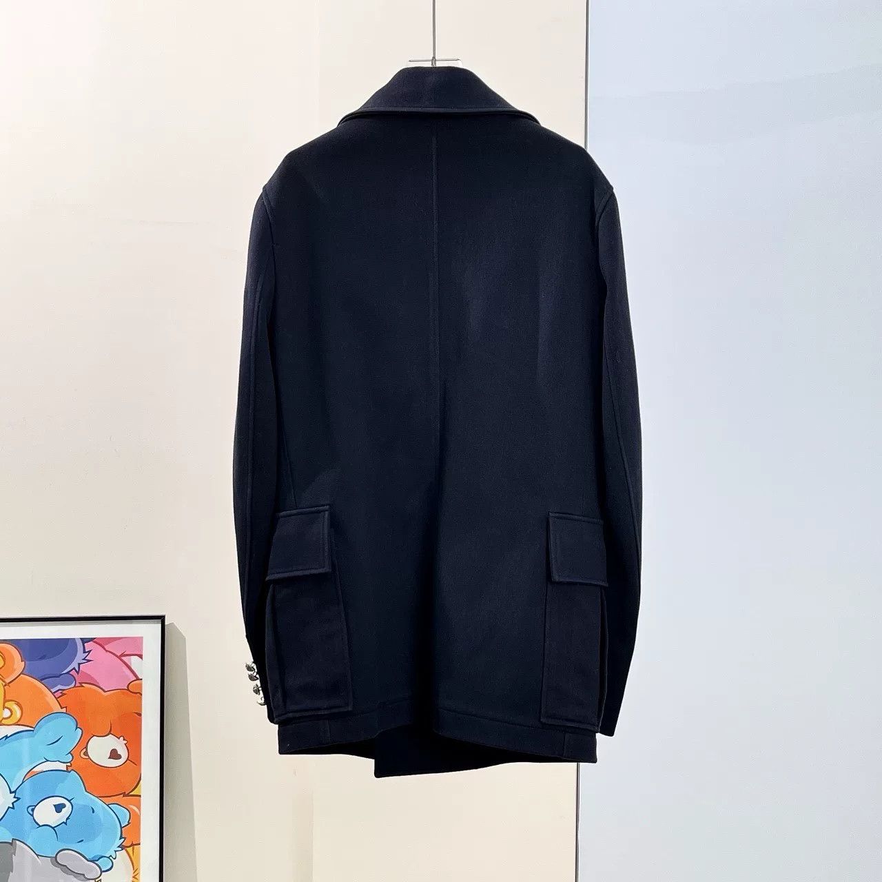 Balmain Balmain Men's Wool Coat Size US M / EU 48-50 / 2 - 2 Thumbnail