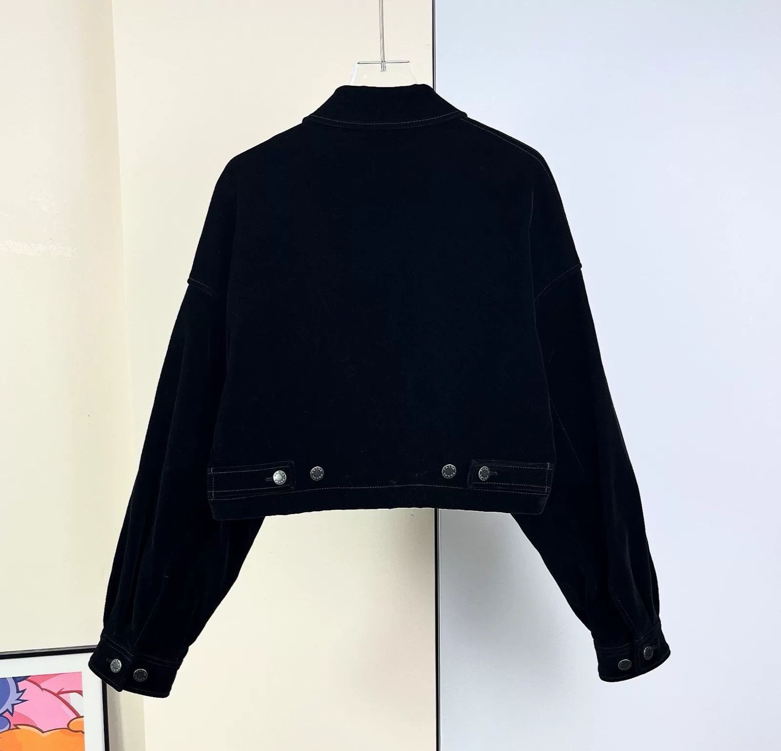 Prada Prada Black Velvet Short Coat Size XS / US 0-2 / IT 36-38 - 3 Thumbnail