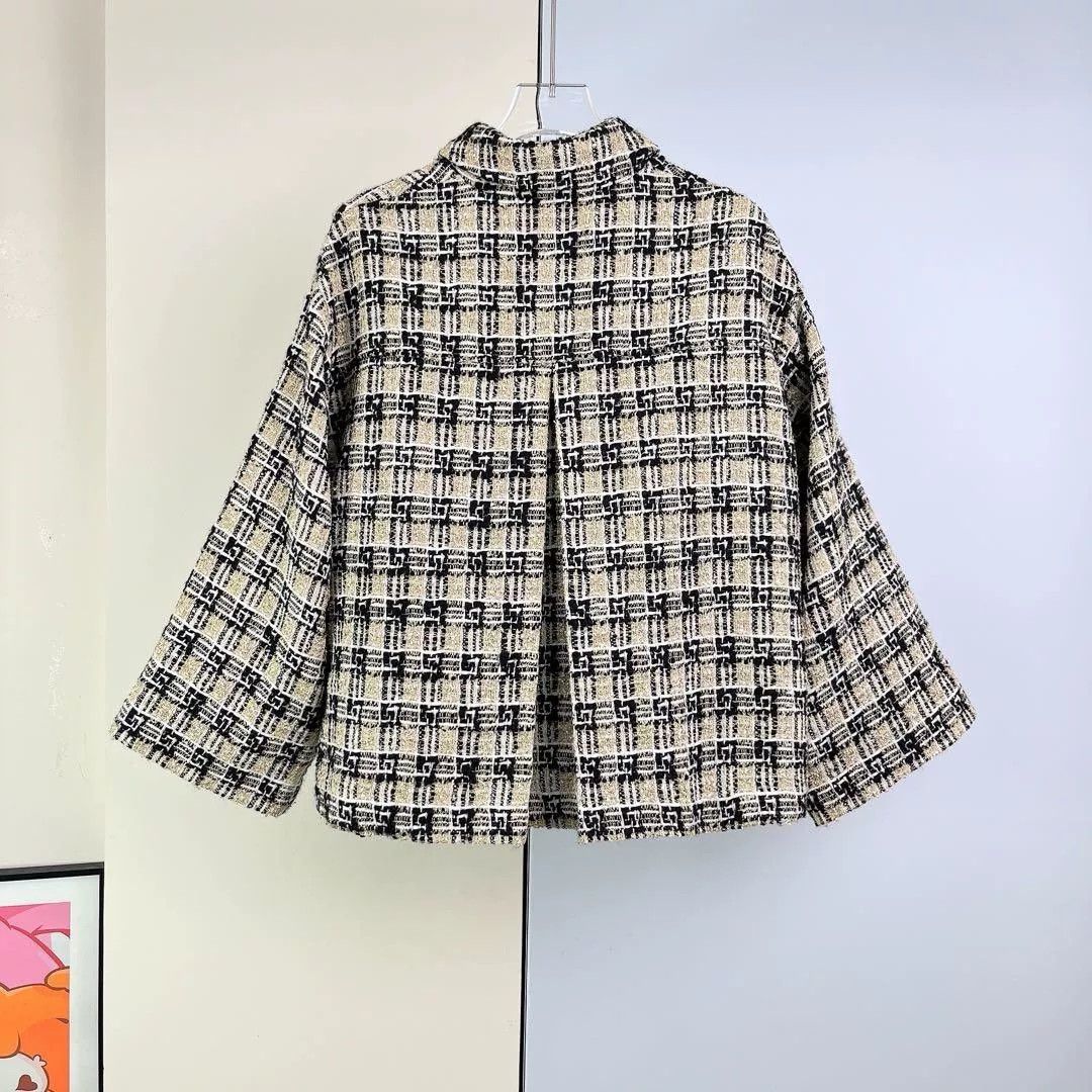 Gucci Gucci Beige Plaid Tweed Jacket Size XS / US 0-2 / IT 36-38 - 2 Thumbnail
