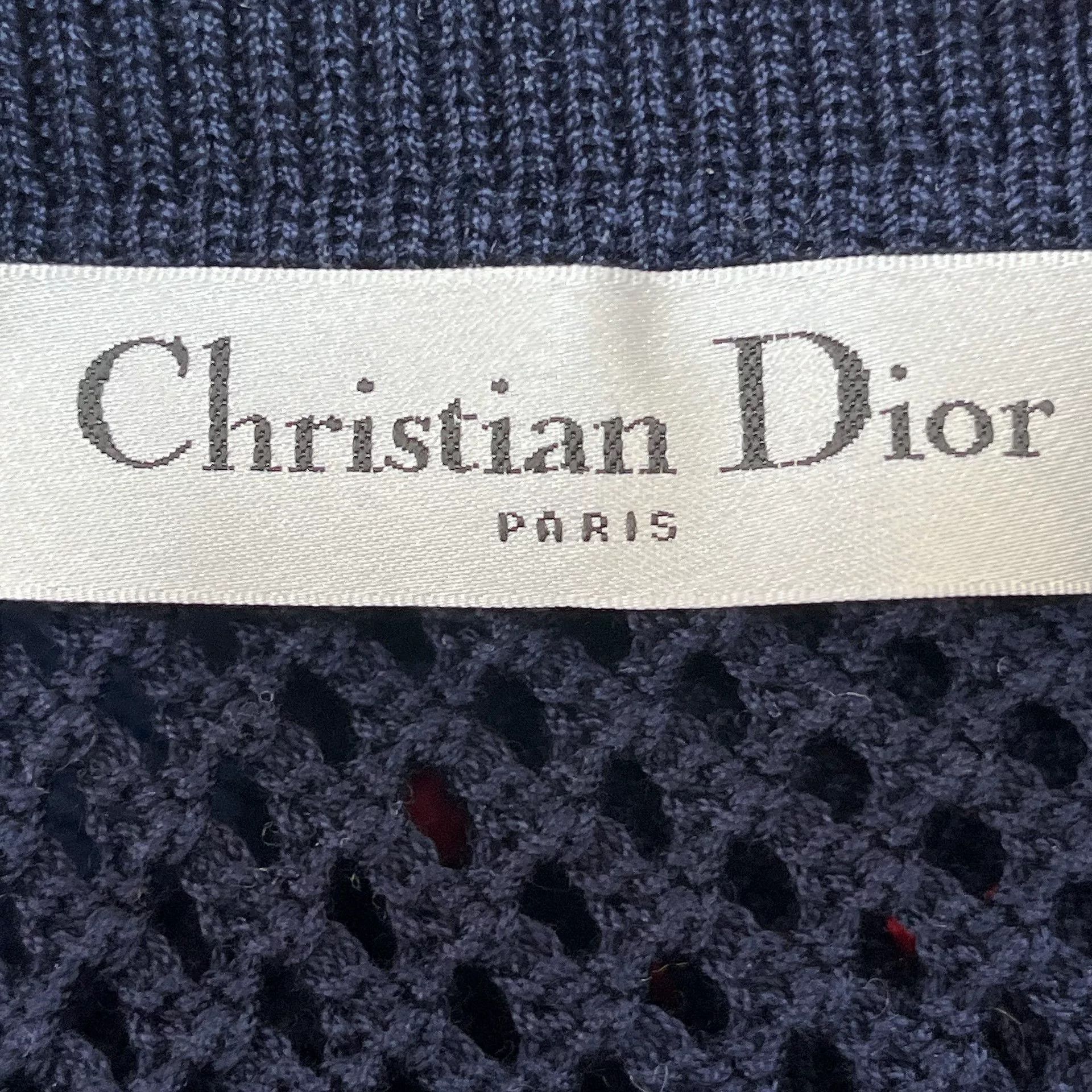 Dior Dior Navy Red Heart Embroidery Short Sleeve Size S / US 4 / IT 40 - 3 Thumbnail