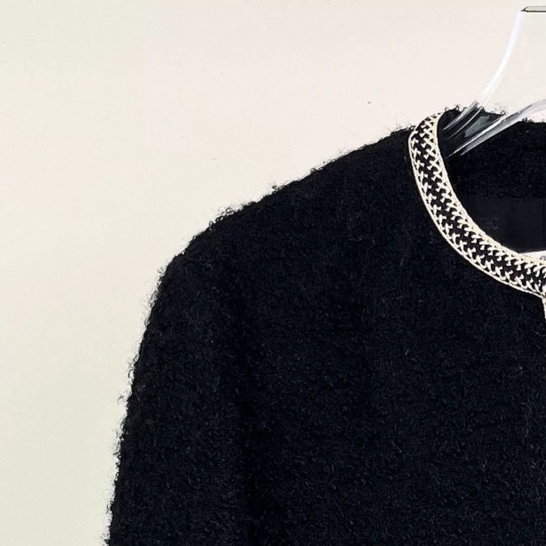Celine Celine Black Wool Chanel-Style Coat Size XS / US 0-2 / IT 36-38 - 4 Thumbnail