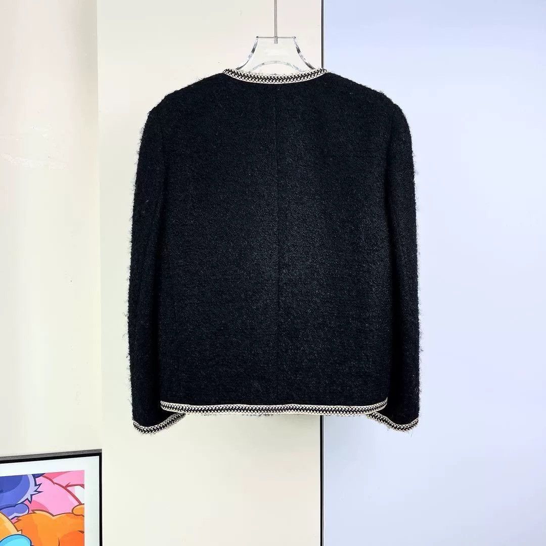 Celine Celine Black Wool Chanel-Style Coat Size XS / US 0-2 / IT 36-38 - 3 Thumbnail