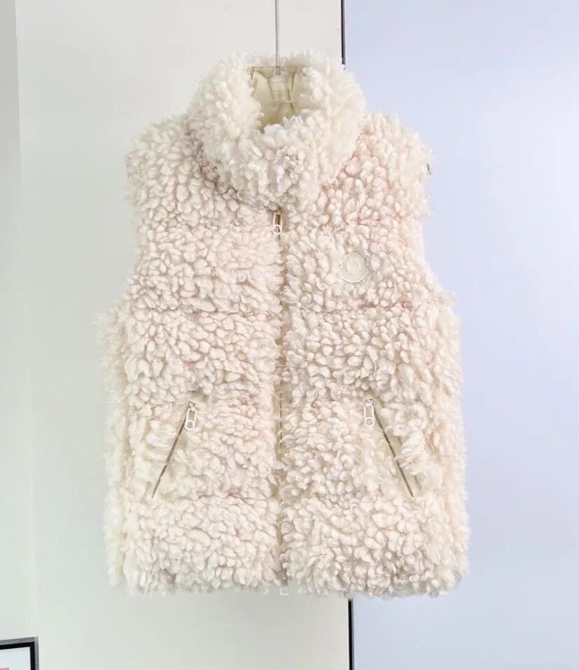 Moncler Moncler Beige Teddy Spliced Down Vest Size S / US 4 / IT 40 - 2 Thumbnail