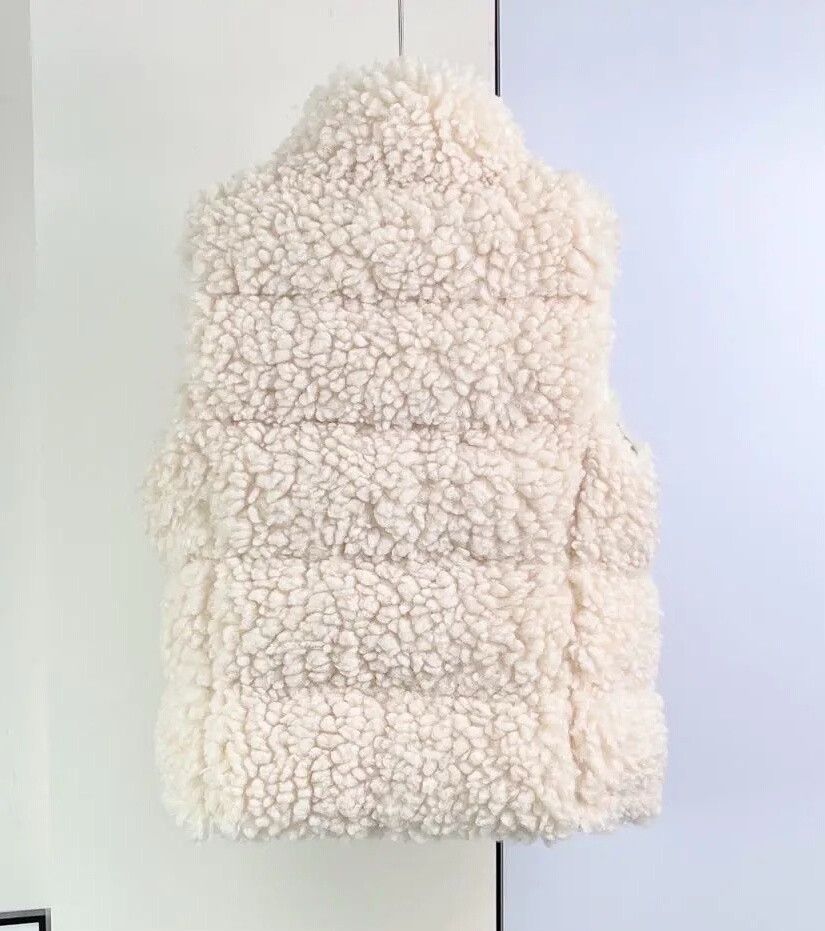 Moncler Moncler Beige Teddy Spliced Down Vest Size S / US 4 / IT 40 - 3 Thumbnail