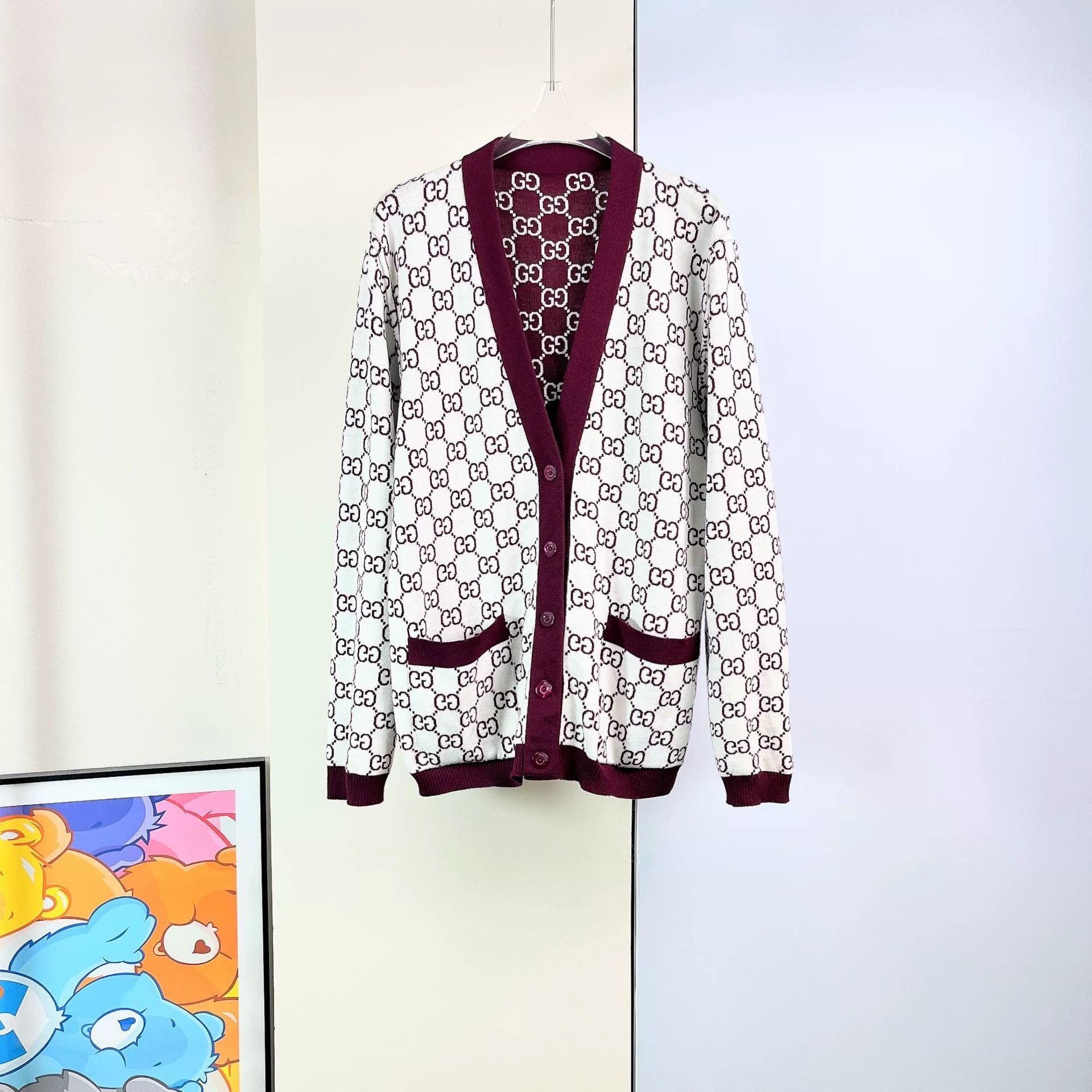 Gucci Gucci Double G Jacquard Wool Cardigan Size M / US 6-8 / IT 42-44 - 5 Thumbnail