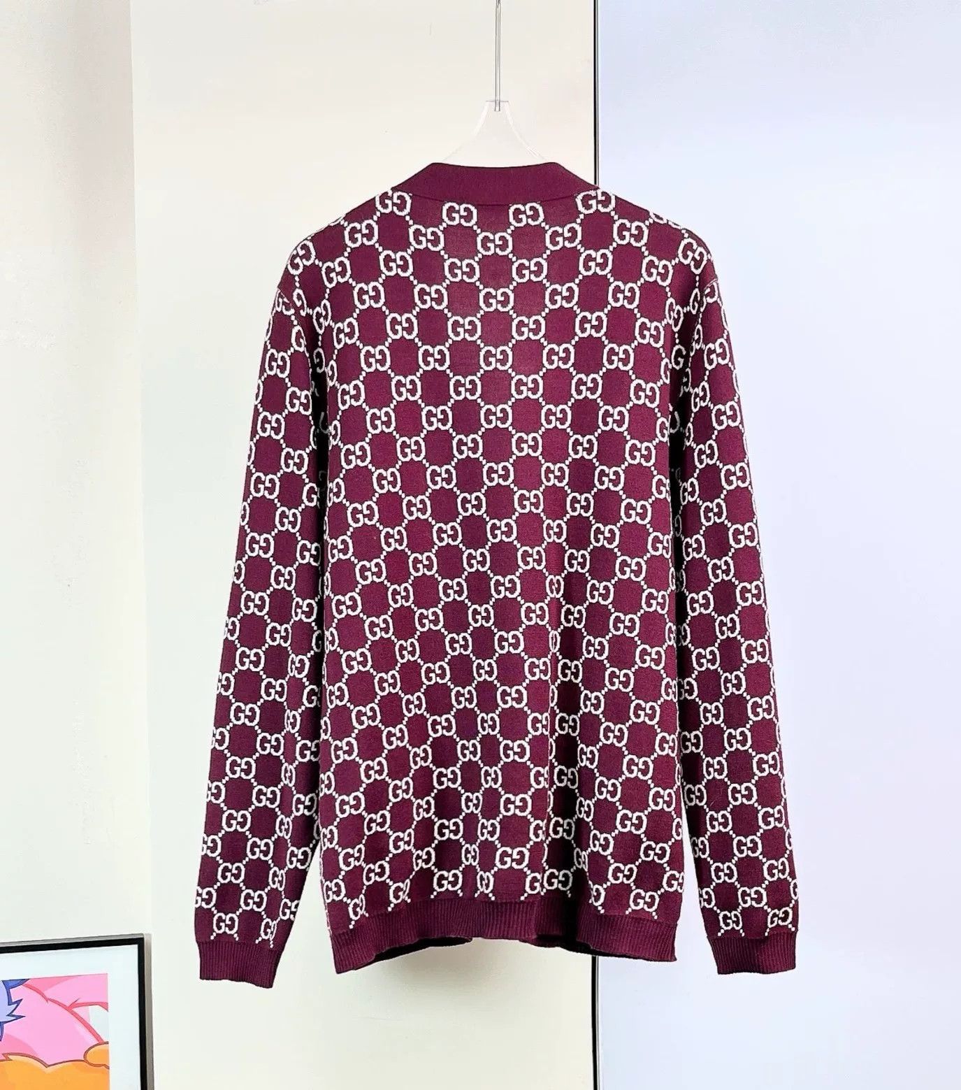 Gucci Gucci Double G Jacquard Wool Cardigan Size M / US 6-8 / IT 42-44 - 4 Thumbnail