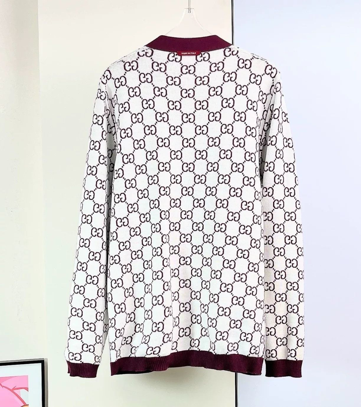 Gucci Gucci Red White Reversible Wool Knit Cardigan Size M / US 6-8 / IT 42-44 - 6 Thumbnail