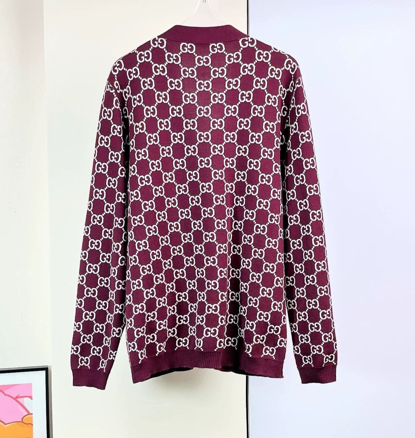Gucci Gucci Red White Reversible Wool Knit Cardigan Size M / US 6-8 / IT 42-44 - 4 Thumbnail