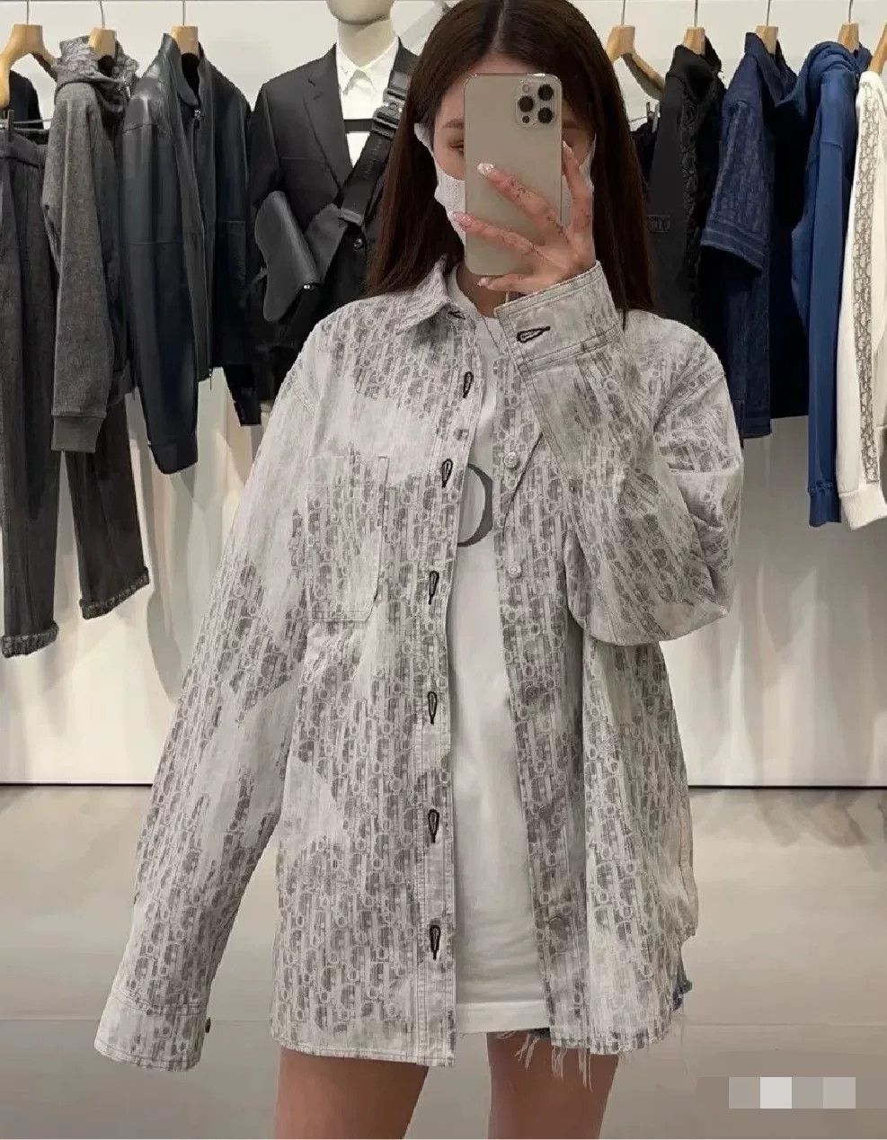 Dior Dior Oblique Kasuri Print Denim Shirt Size US XXS / EU 40 - 2 Thumbnail