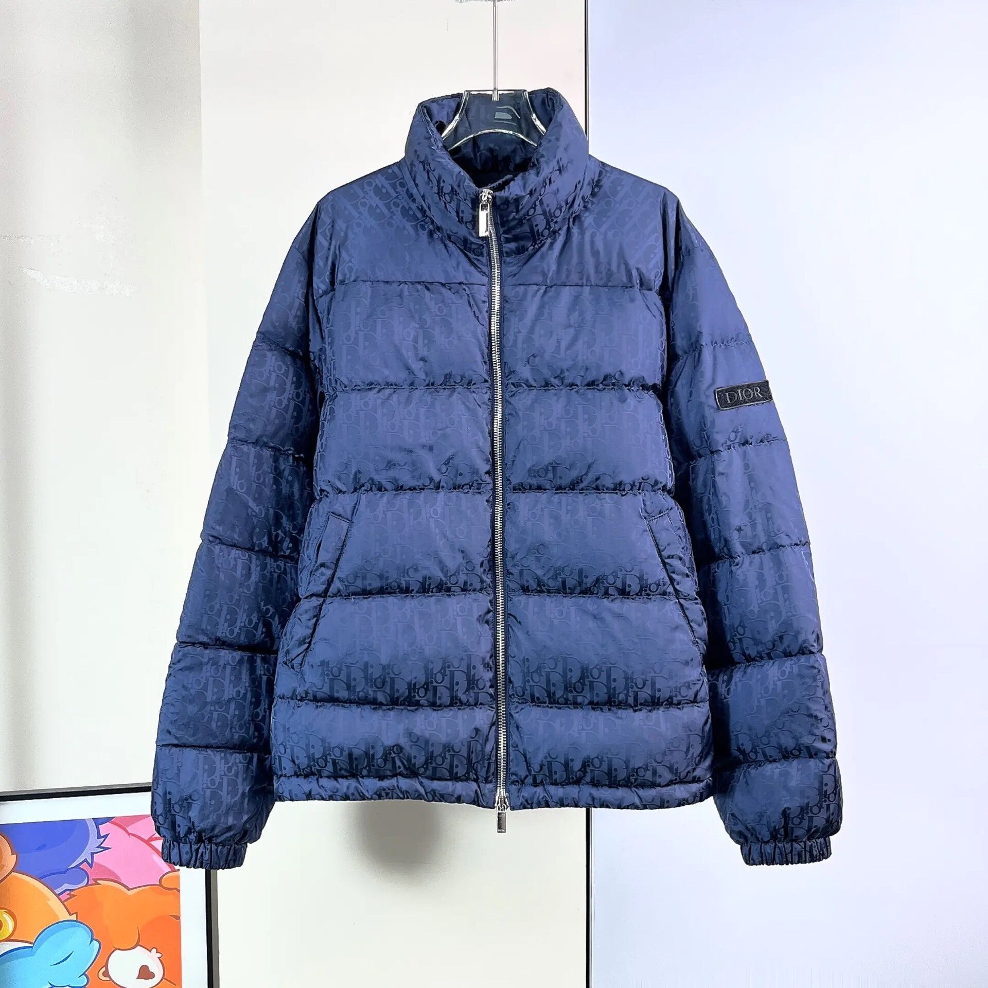 Dior Dior Men's Blue Logo Down Jacket Size US M / EU 48-50 / 2 - 2 Thumbnail