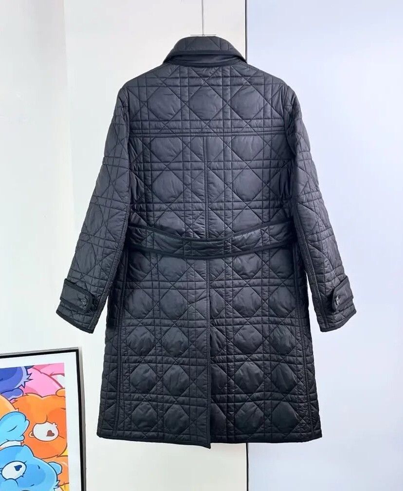 Dior Dior Black Cannage Mid-Length Padded Coat Size S / US 4 / IT 40 - 5 Thumbnail