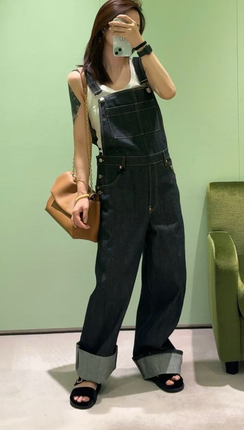 Prada Prada Wide-Leg Denim Overalls Size 38" / US 16 / IT 52 - 2 Thumbnail