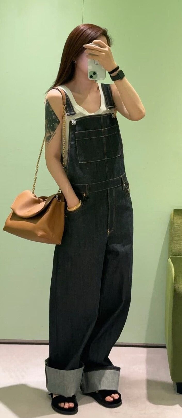 Prada Prada Wide-Leg Denim Overalls Size 38" / US 16 / IT 52 - 3 Thumbnail