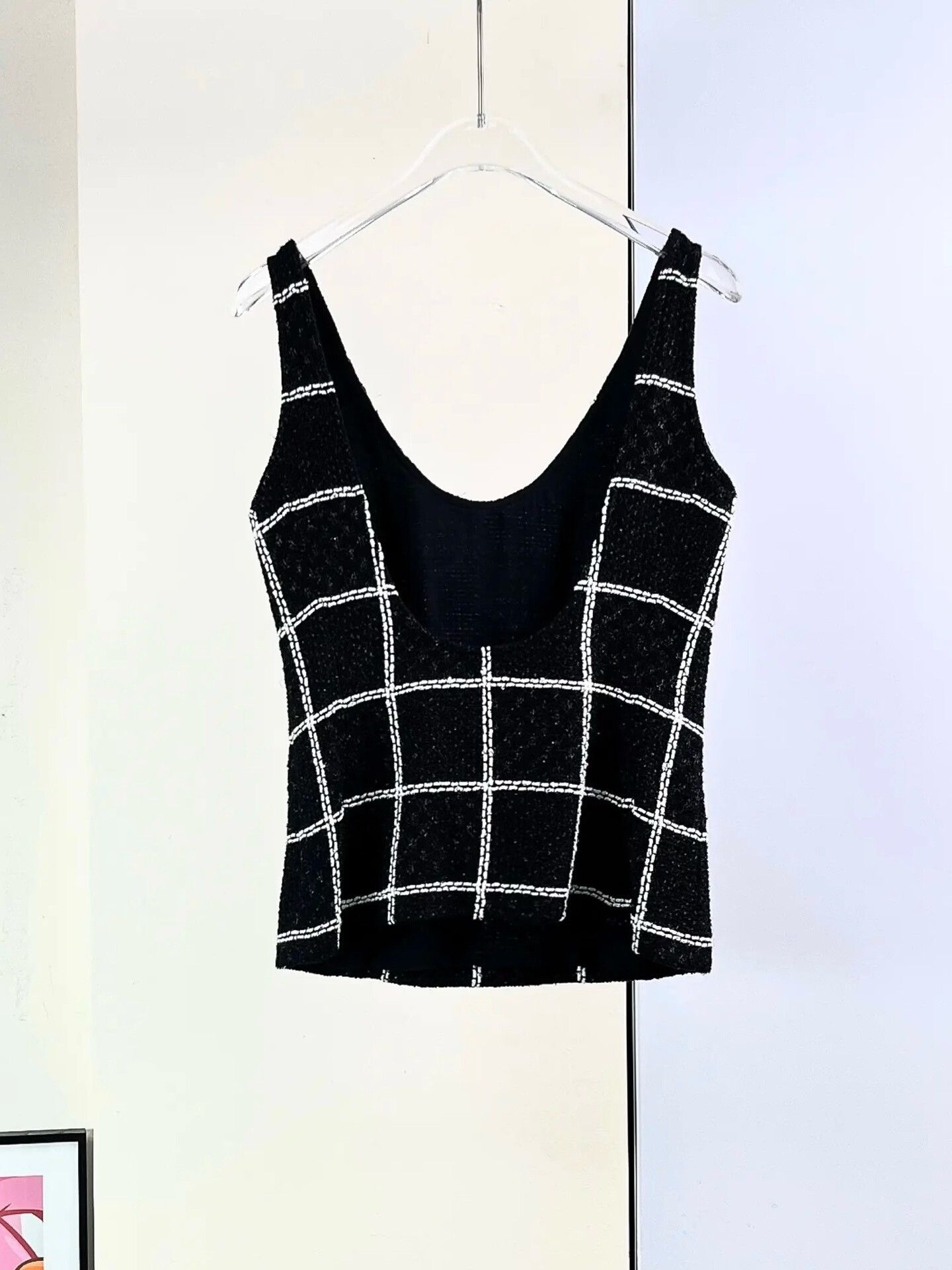 Chanel Chanel 20S Black Plaid Vest Size XS / US 0-2 / IT 36-38 - 3 Thumbnail