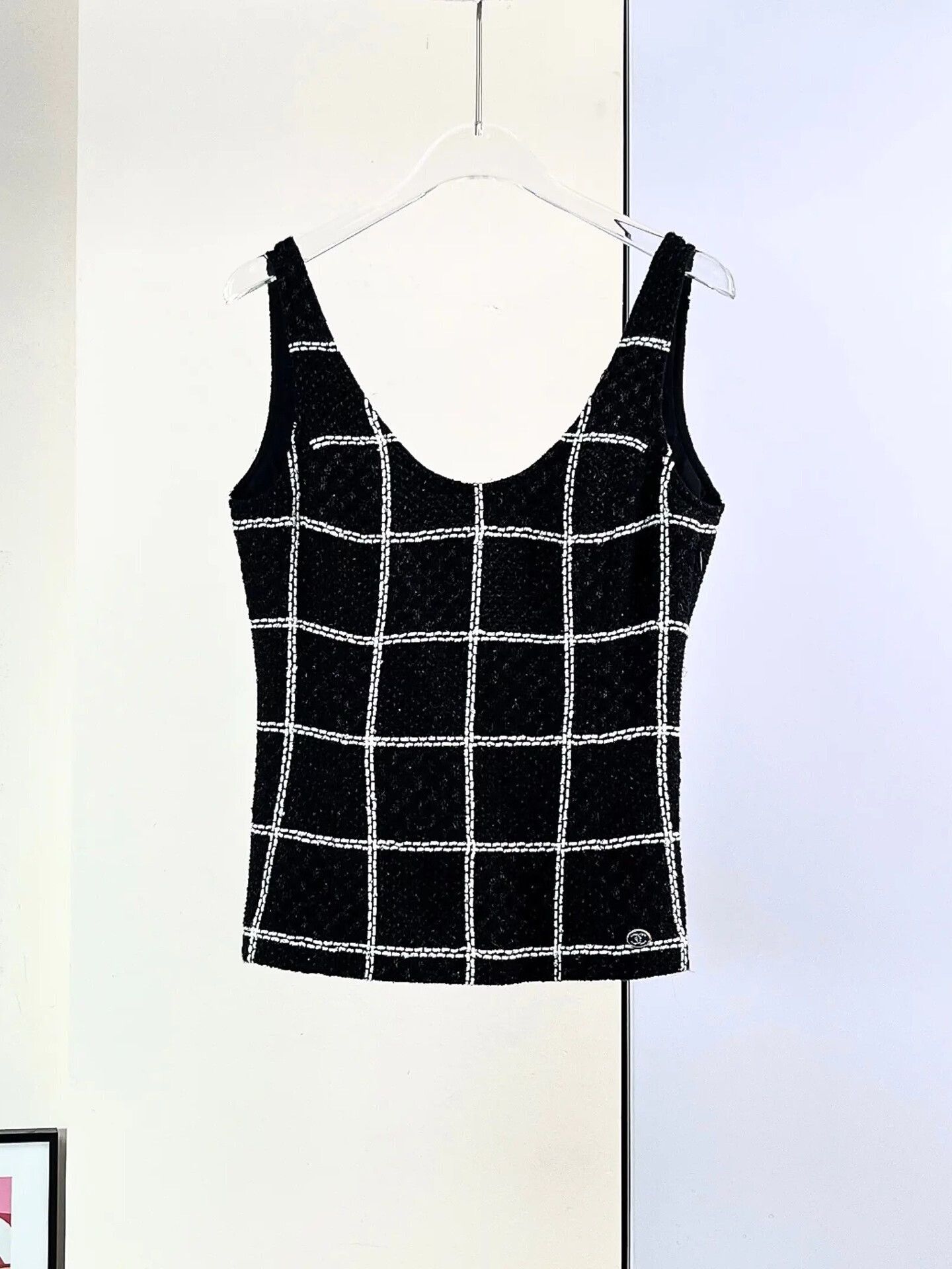 Chanel Chanel 20S Black Plaid Vest Size XS / US 0-2 / IT 36-38 - 2 Thumbnail