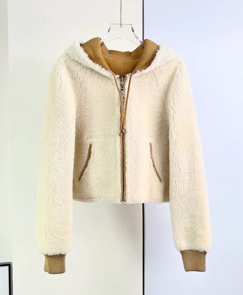 Dior Dior Reversible Hooded Shearling Short Coat Size XS / US 0-2 / IT 36-38 - 6 Thumbnail