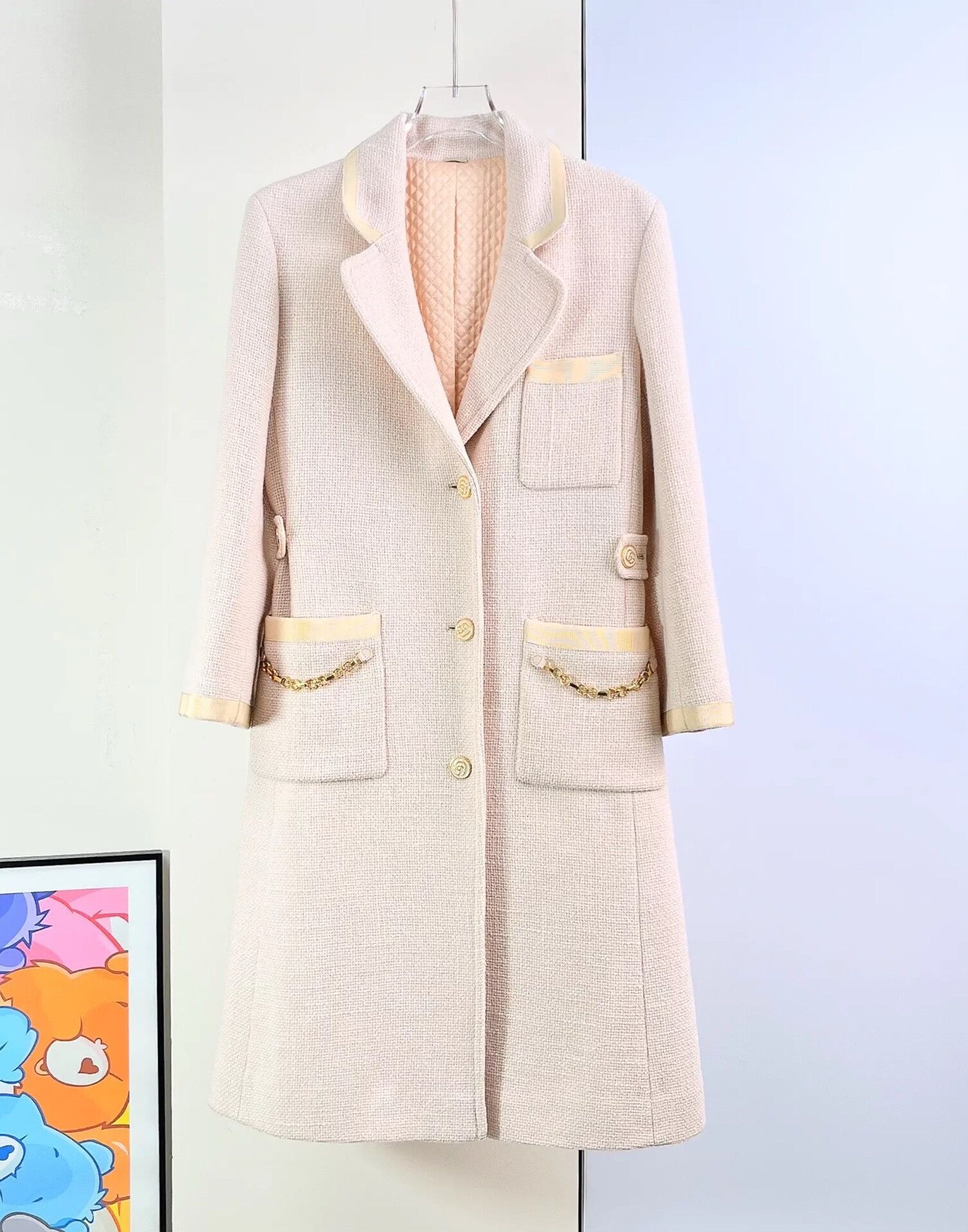 Gucci Gucci Wool Blend Pink Chain Lapel Coat Size XS / US 0-2 / IT 36-38 - 2 Thumbnail