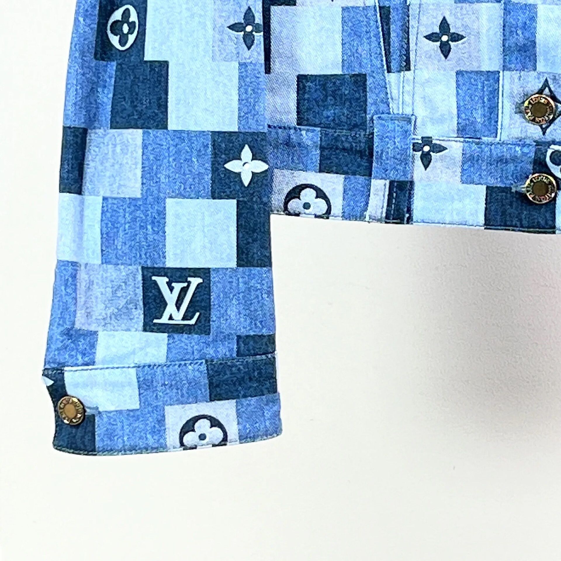 Louis Vuitton LV Short Checkered Denim Jacket Size XS / US 0-2 / IT 36-38 - 7 Thumbnail