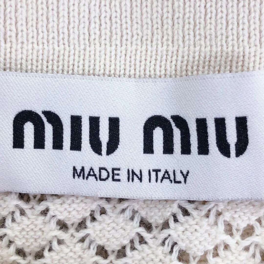 Miu Miu Miu Miu 25 Diamond Knit Polo Short Sleeve Size S / US 4 / IT 40 - 8 Thumbnail