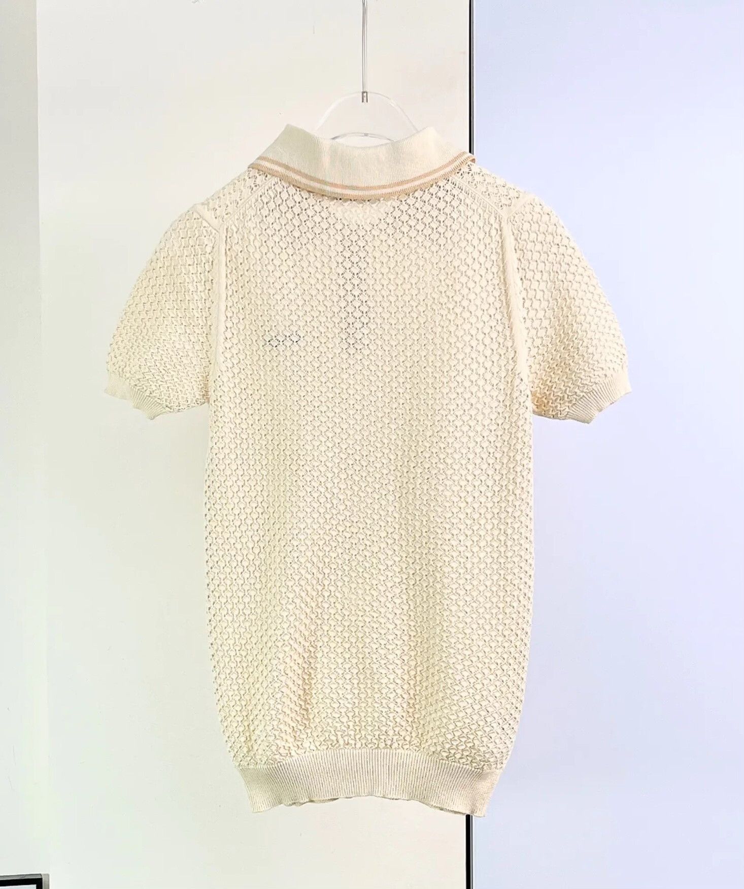 Miu Miu Miu Miu 25 Diamond Knit Polo Short Sleeve Size S / US 4 / IT 40 - 5 Thumbnail