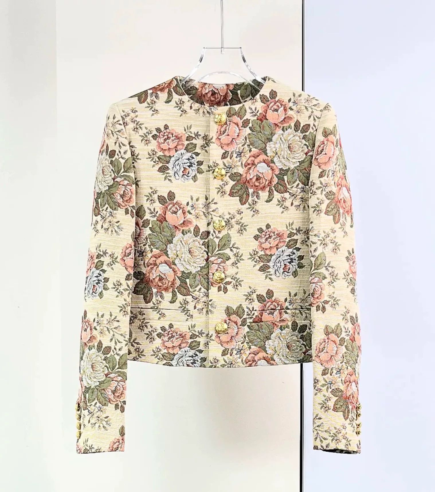 Celine Celine Vintage Floral Embroidery Tweed Jacket Size XXS / US 00 / IT 34 - 2 Thumbnail