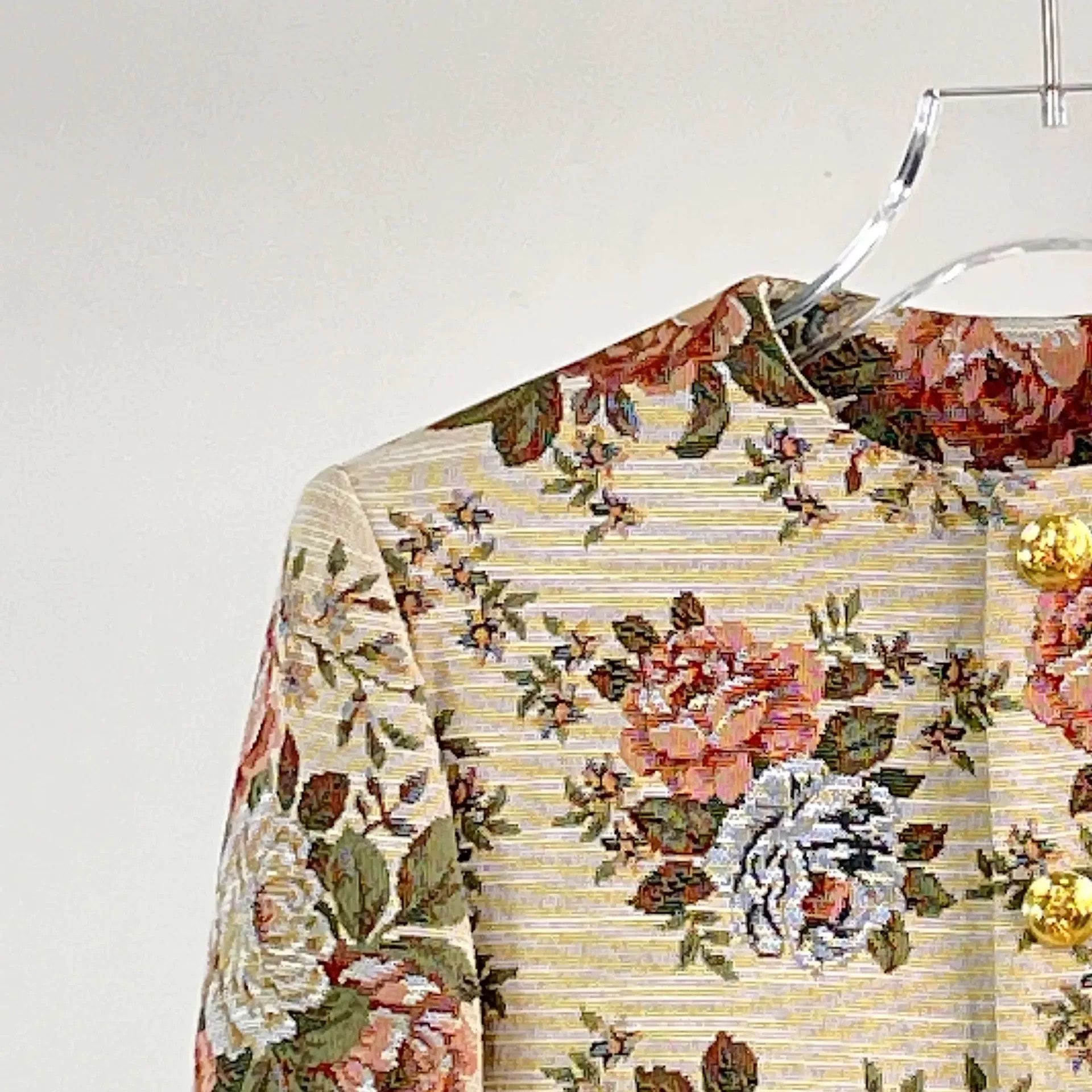 Celine Celine Vintage Floral Embroidery Tweed Jacket Size XXS / US 00 / IT 34 - 4 Thumbnail