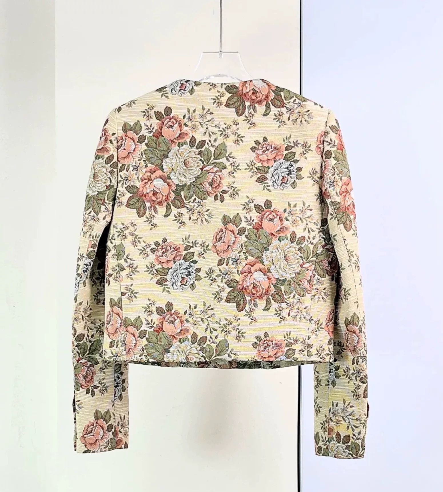 Celine Celine Vintage Floral Embroidery Tweed Jacket Size XXS / US 00 / IT 34 - 3 Thumbnail