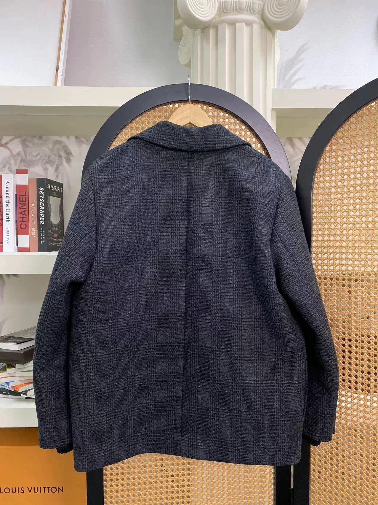 Prada Prada Gray Plaid Wool Blazer Size S / US 4 / IT 40 - 3 Thumbnail
