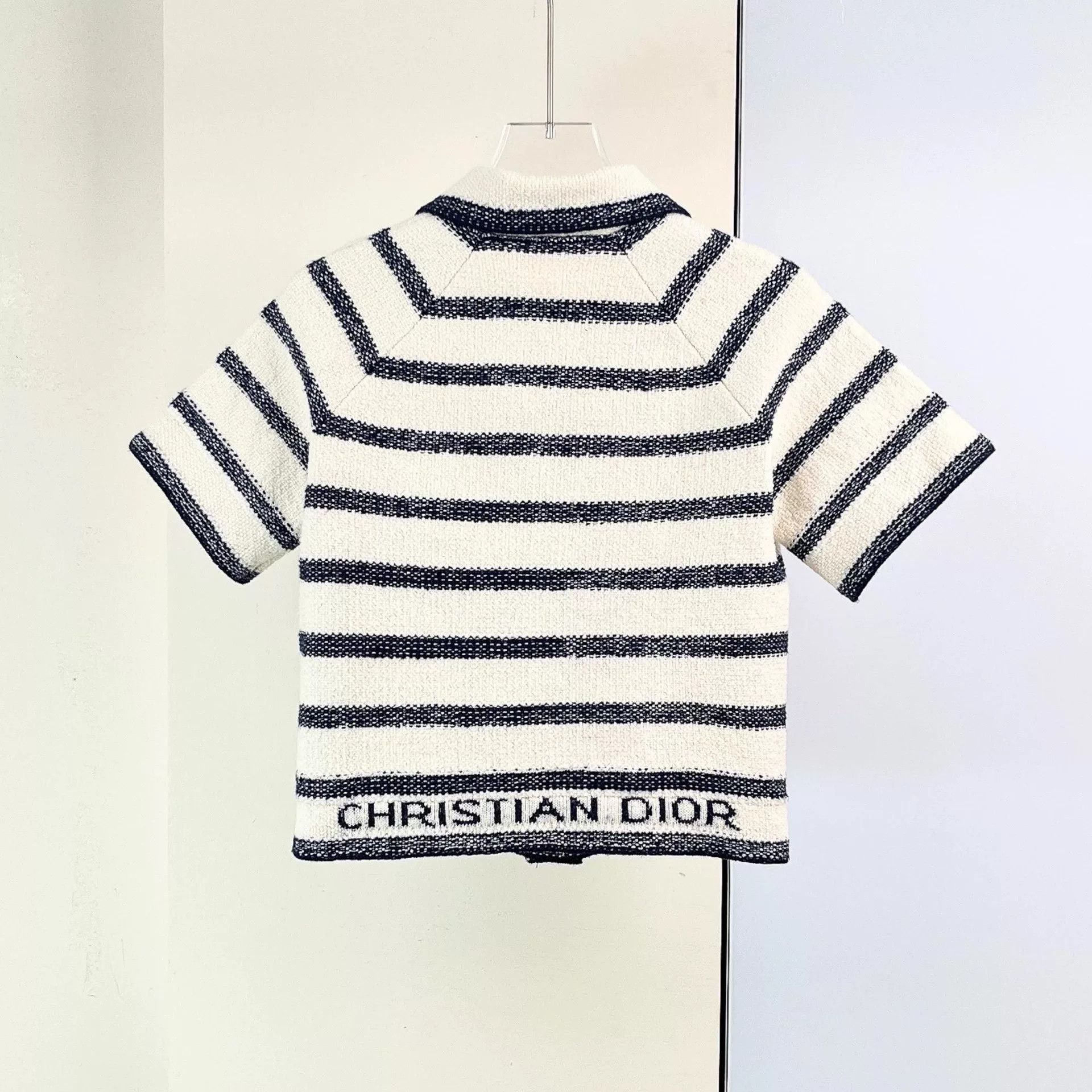 Dior Dior Lapel Striped Short-Sleeve Cardigan Size XS / US 0-2 / IT 36-38 - 4 Thumbnail