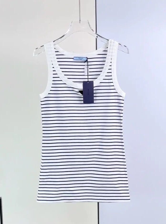 Prada Prada Striped Sleeveless Vest Size S / US 4 / IT 40 - 2 Thumbnail