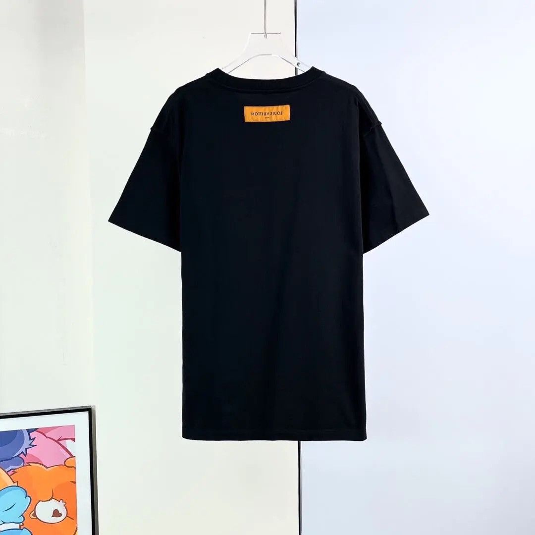 Louis Vuitton Louis Vuitton Black Embroidered T-Shirt Size US M / EU 48-50 / 2 - 2 Thumbnail