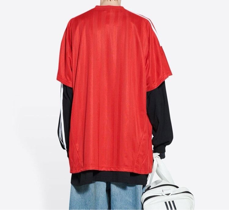 Balenciaga Balenciaga x Adidas Jersey Short-Sleeve T-Shirt Size US L / EU 52-54 / 3 - 4 Thumbnail
