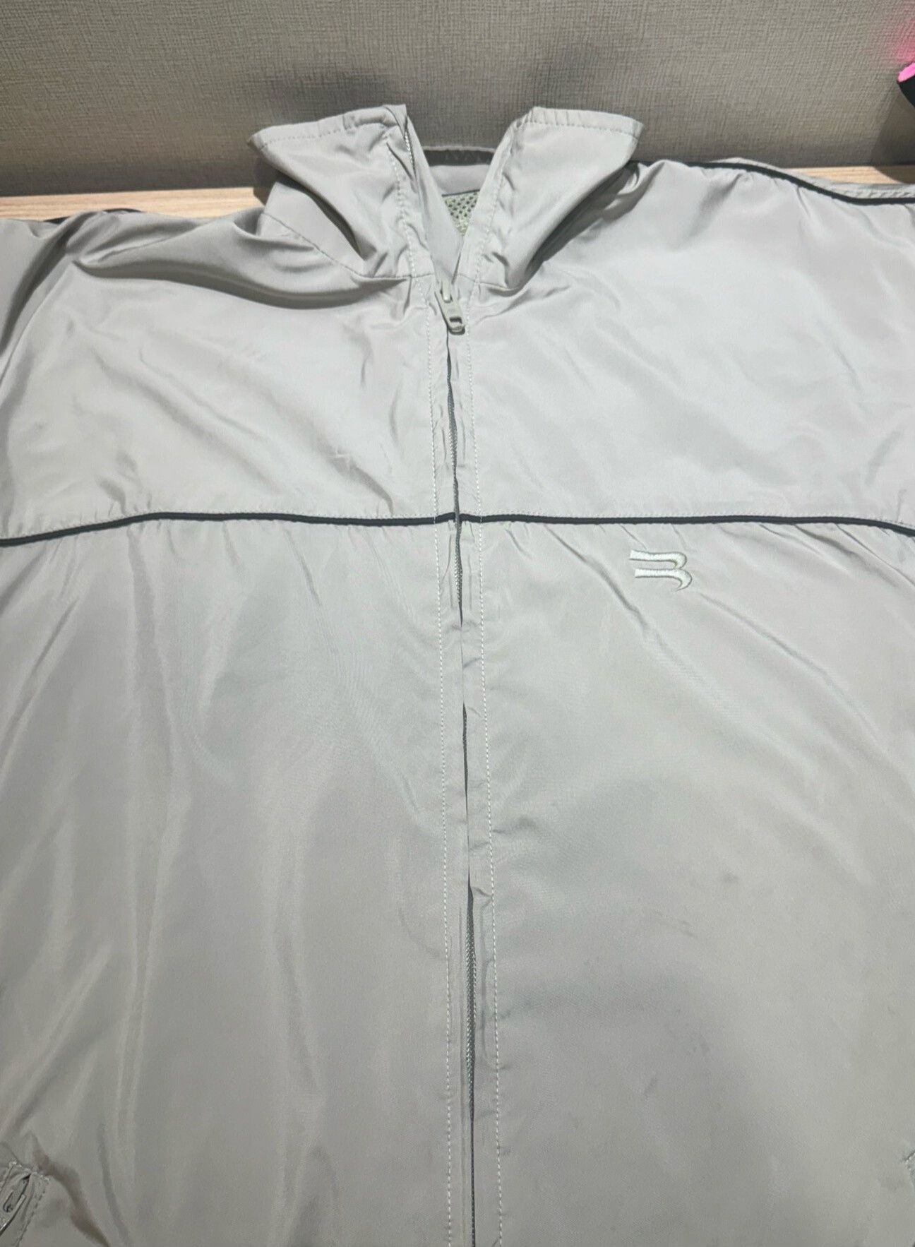 Balenciaga Gray Stand Collar Zip Jacket